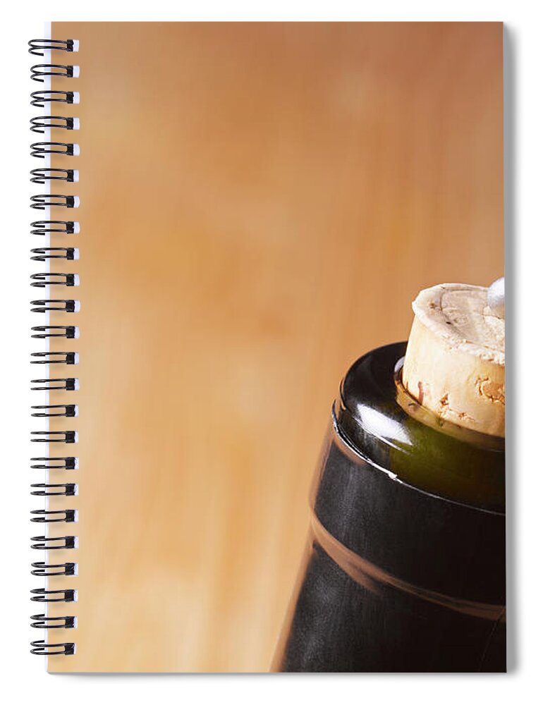 Corkscrew Spiral Notebook featuring the photograph Corkscrew Removing Cork From Wine by Peter Dazeley