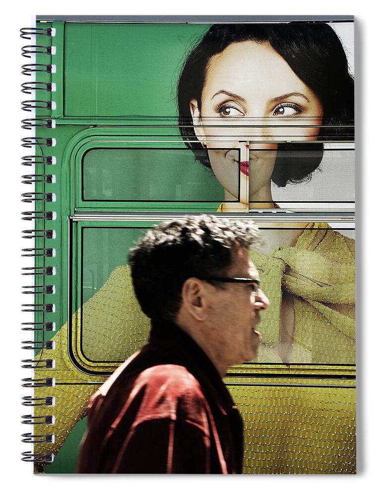 Street Art Spiral Notebook featuring the photograph Corporate Smirk by J C