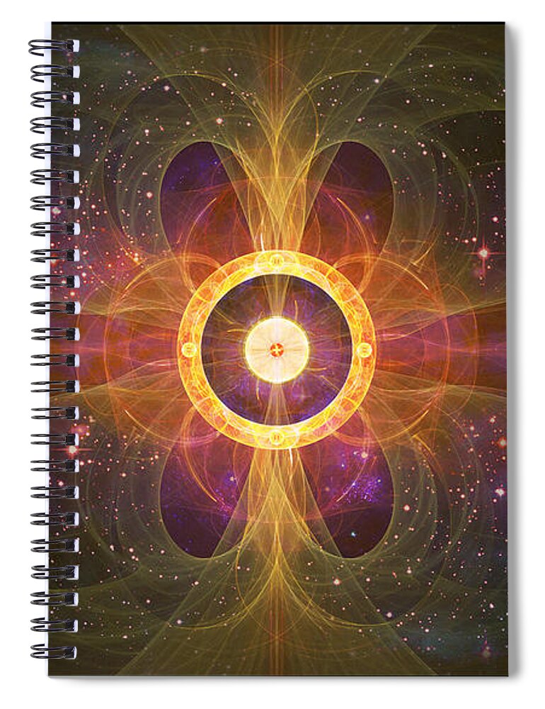 Corporate Spiral Notebook featuring the digital art Cosmic White Hole - Star Factory by Shawn Dall