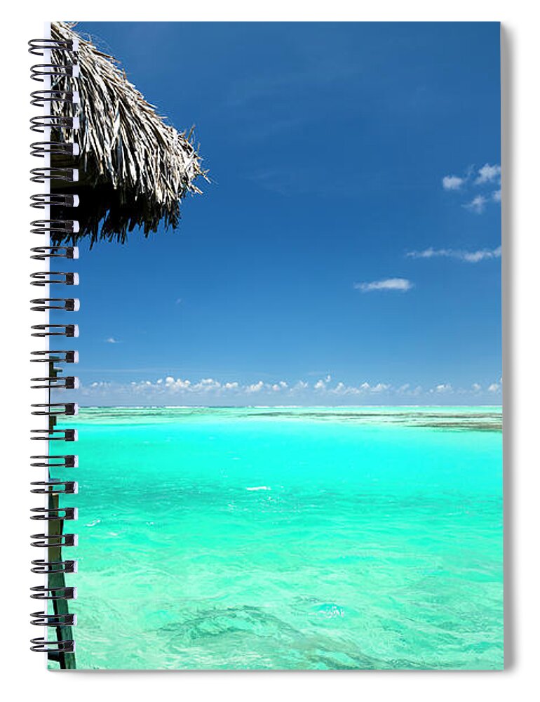Scenics Spiral Notebook featuring the photograph Cottage At Beautiful Lagoon by Mlenny