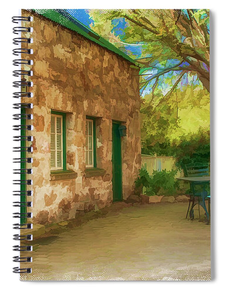 Farm House Spiral Notebook featuring the digital art Country farmhouse by Frank Lee