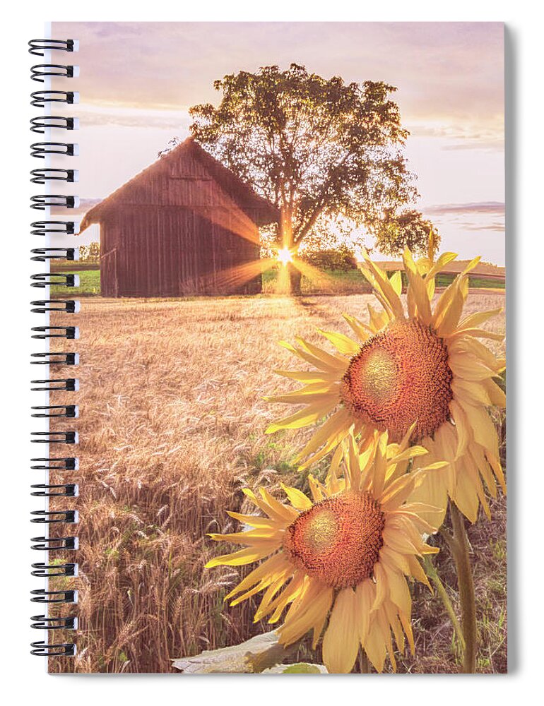 Barns Spiral Notebook featuring the photograph Country Longing by Debra and Dave Vanderlaan