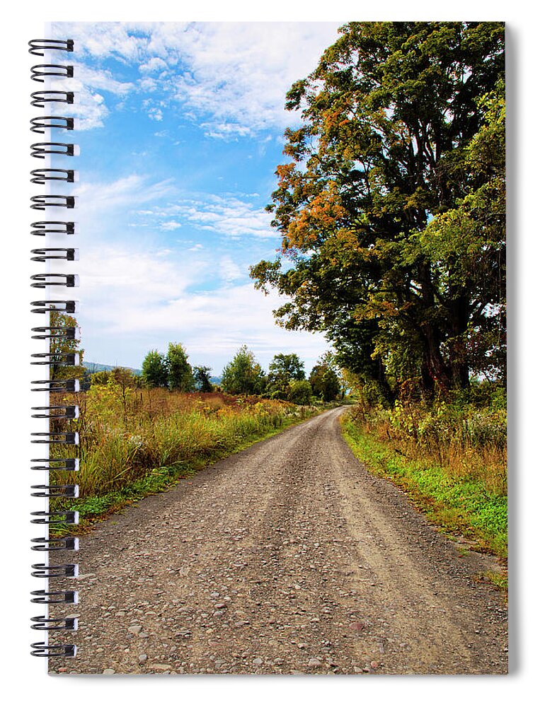 Scenic Spiral Notebook featuring the photograph Country Road by Christina Rollo