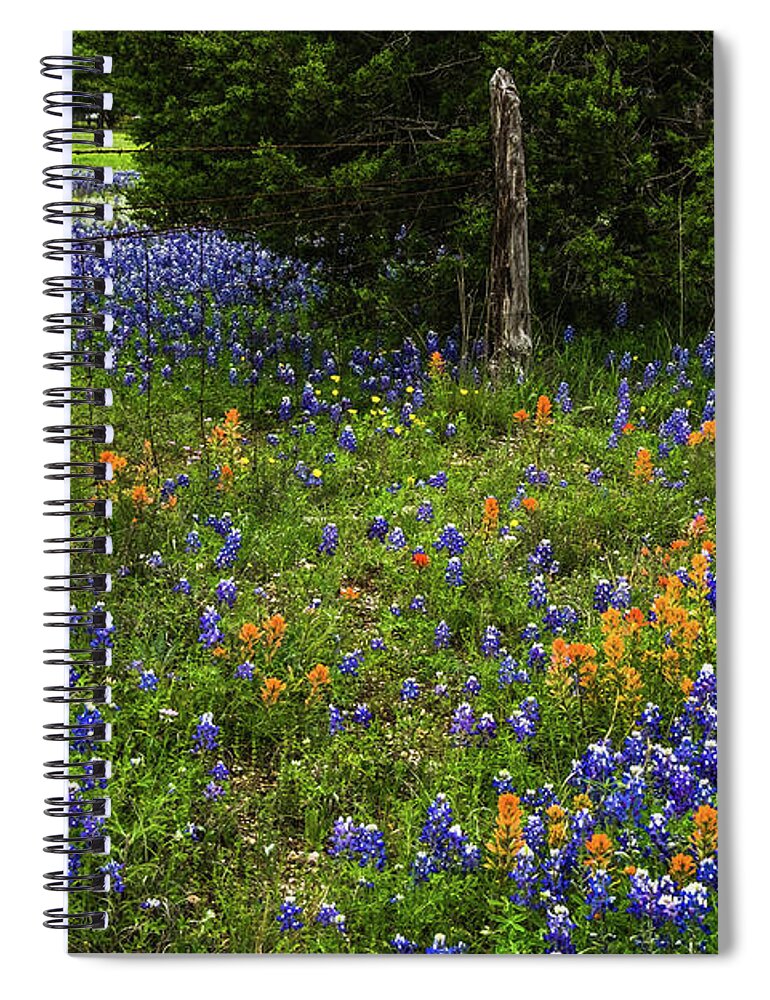 Texas Wildflowers Spiral Notebook featuring the photograph Country Spring by Johnny Boyd