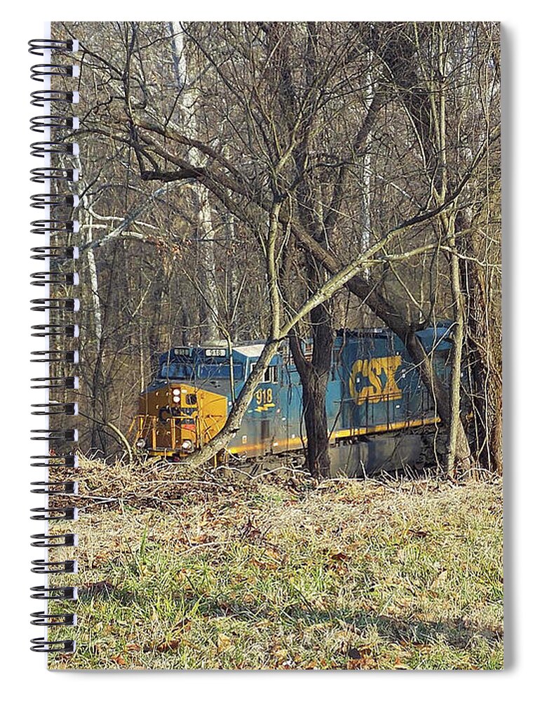Boaz 918 Spiral Notebook featuring the photograph Country Train by Matthew Seufer