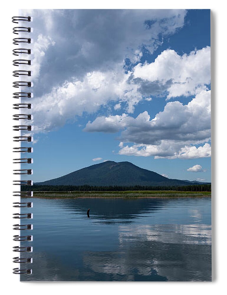 Oregon Spiral Notebook featuring the photograph Crane Prairie Reflections by Steven Clark