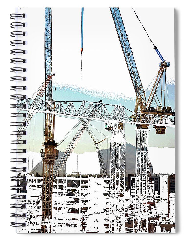 Cranes Spiral Notebook featuring the photograph Cranes by John Schneider
