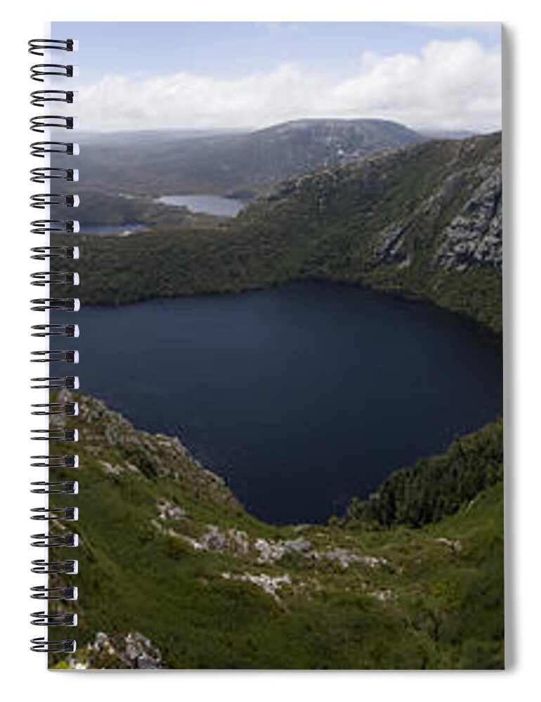Water's Edge Spiral Notebook featuring the photograph Crater Lake Panoramic by Samvaltenbergs