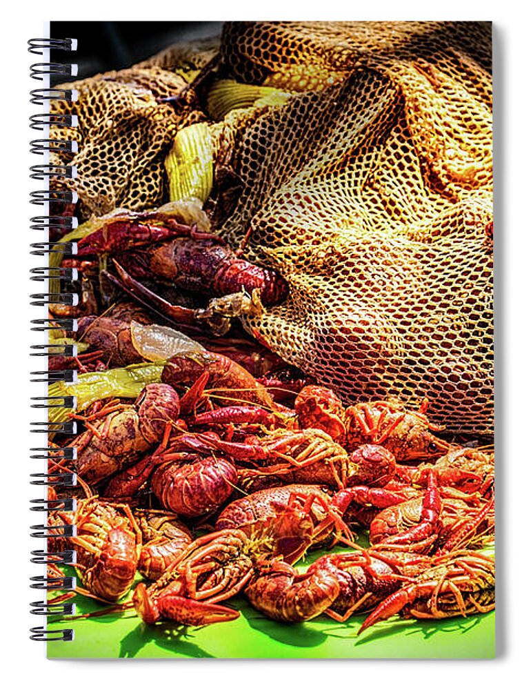 Boil Spiral Notebook featuring the photograph Crawfish 2 by Bill Chizek