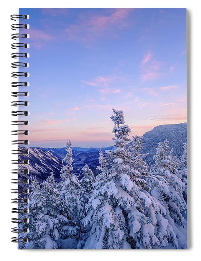 Snow Spiral Notebook featuring the photograph Crawford Notch Winter View. by Jeff Sinon