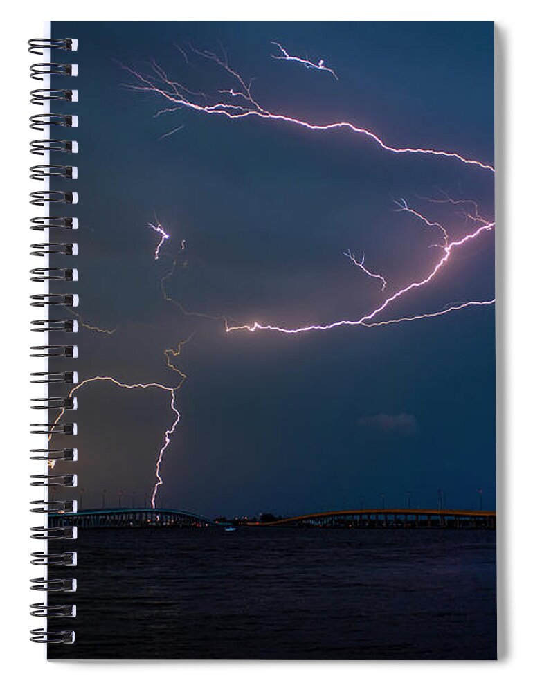 Lightning Spiral Notebook featuring the photograph Crawler by Quinn Sedam