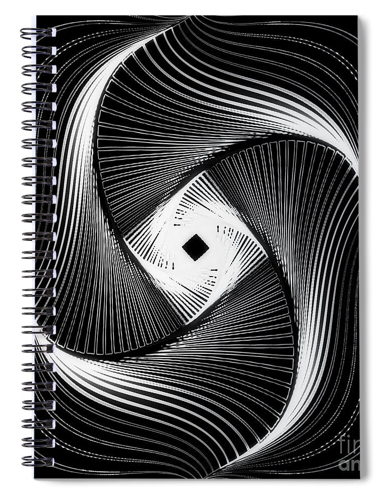 Spin Spiral Notebook featuring the digital art Crazy Spin Verrueckte Drehung A by Eva-Maria Di Bella