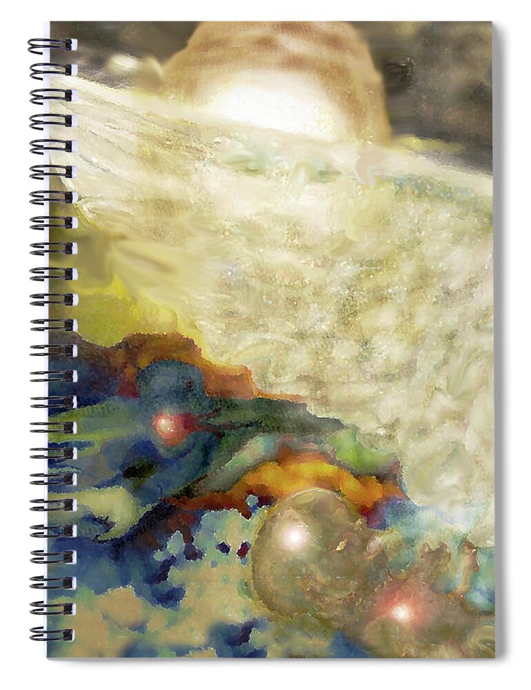 Creation Spiral Notebook featuring the painting Creation of Human Life by Bonnie Marie