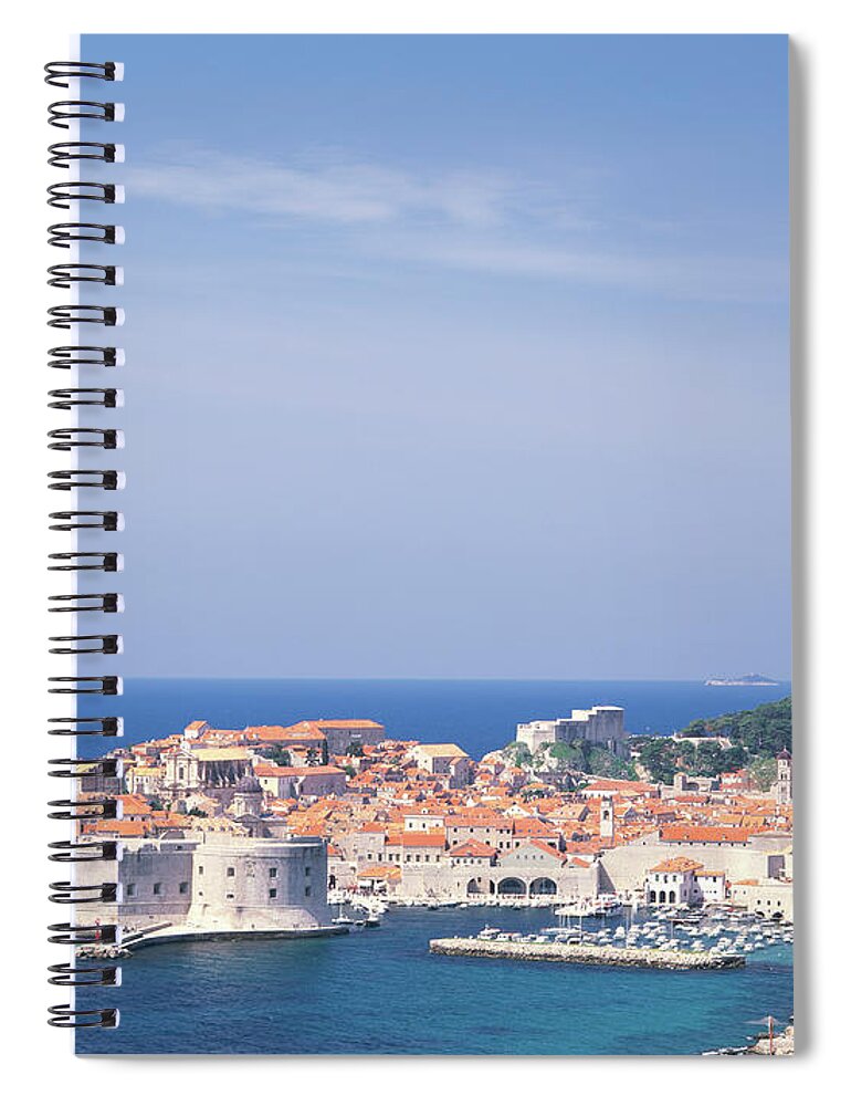 Outdoors Spiral Notebook featuring the photograph Croatia, Dubrovnik, Walled Old City On by Connie Coleman