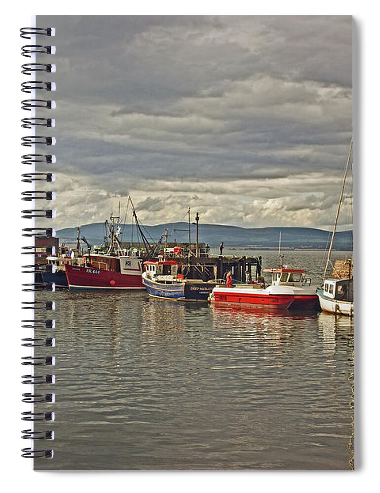 Scotland Spiral Notebook featuring the photograph CROMARTY. The Harbour. by Lachlan Main
