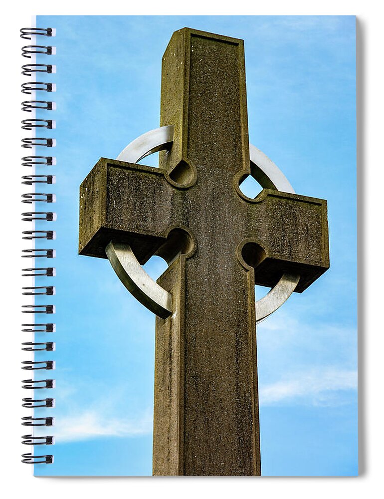 Ireland Spiral Notebook featuring the photograph Cross at Knock Shrine by Marcy Wielfaert