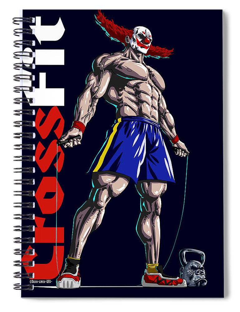 Crossfit Spiral Notebook featuring the digital art CrossFit by Darko B