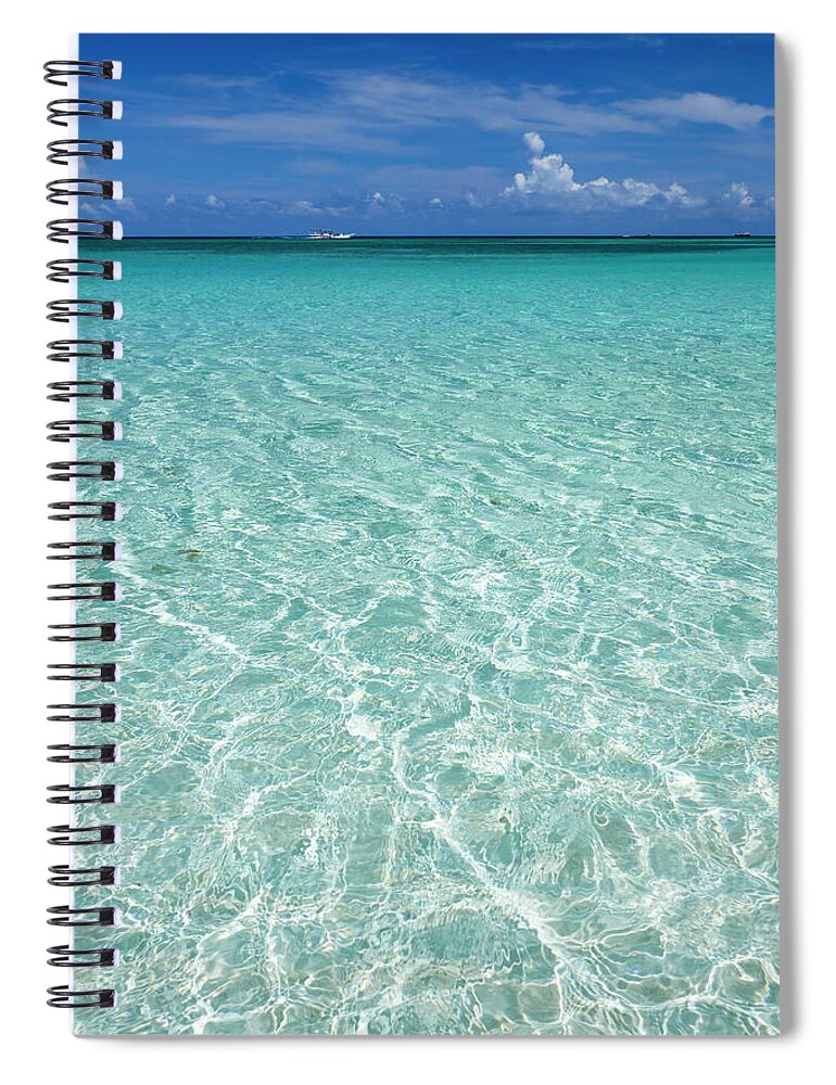 Water's Edge Spiral Notebook featuring the photograph Crystal Clear Caribbean Sea by Dstephens