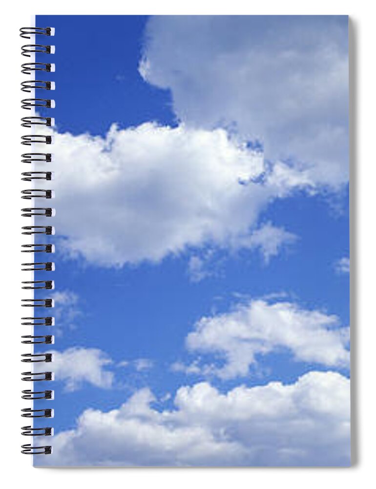 Natural Pattern Spiral Notebook featuring the photograph Cumulus Clouds In Blue Sky, Low Angle by Walter Bibikow