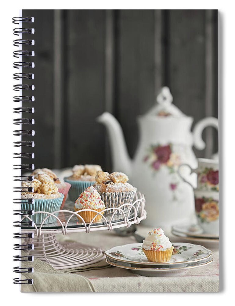 Switzerland Spiral Notebook featuring the photograph Cupcakes by A.y. Photography