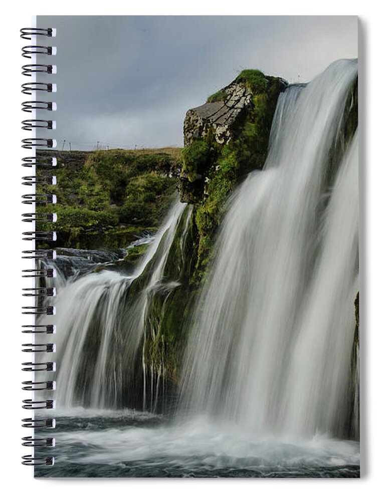 Waterfall Spiral Notebook featuring the photograph Church Mountain Waterfall by Jim Cook