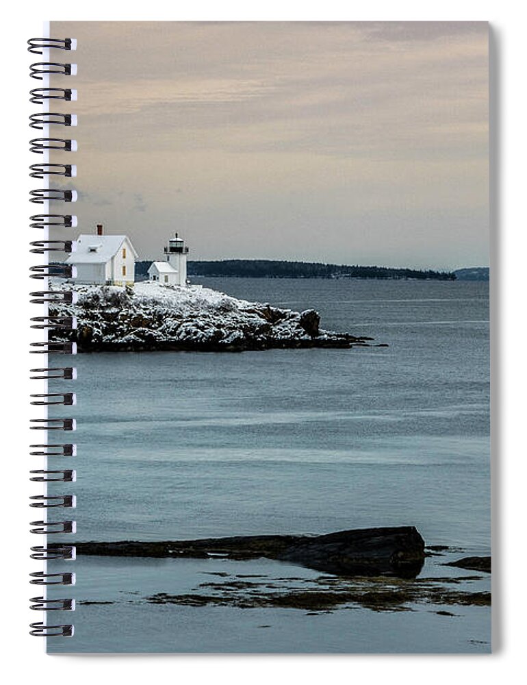 Curtis Island Light Spiral Notebook featuring the photograph Curtis Island Light 2 by George Kenhan