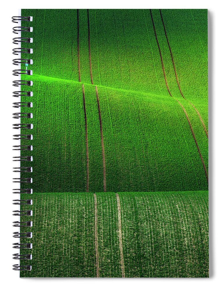 Scenics Spiral Notebook featuring the photograph Czech Republic. South Moravia. Hilly by Aleksandr Naumenko