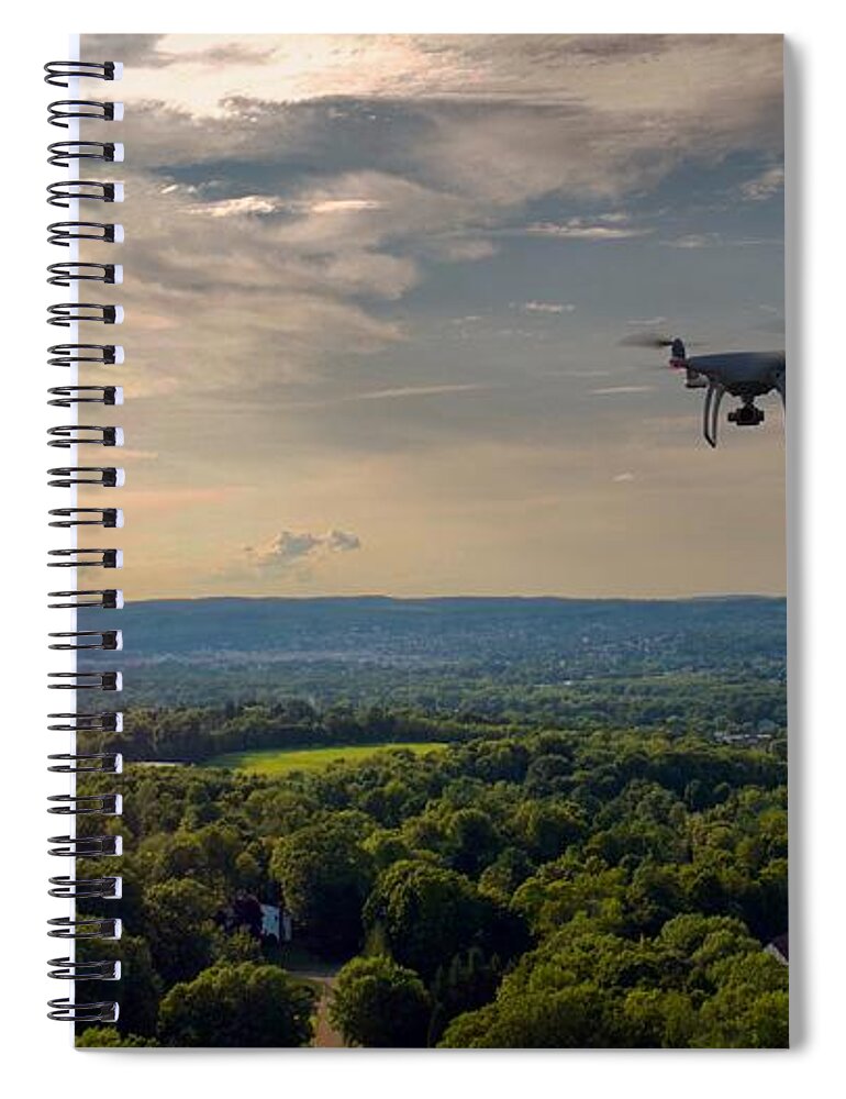 Drone Spiral Notebook featuring the photograph D R O N E by Anthony Giammarino