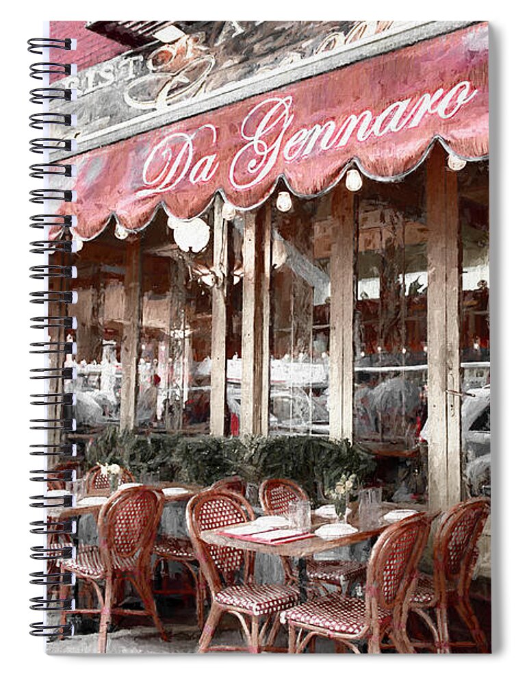 Little Italy Spiral Notebook featuring the photograph Da Gennaro 2.0 by Alison Frank