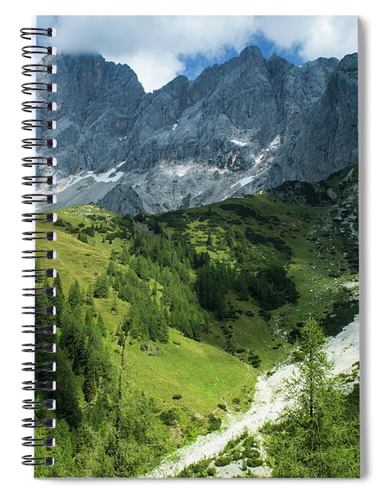 Scenics Spiral Notebook featuring the photograph Dachstein, South Wall by Gikon@getty