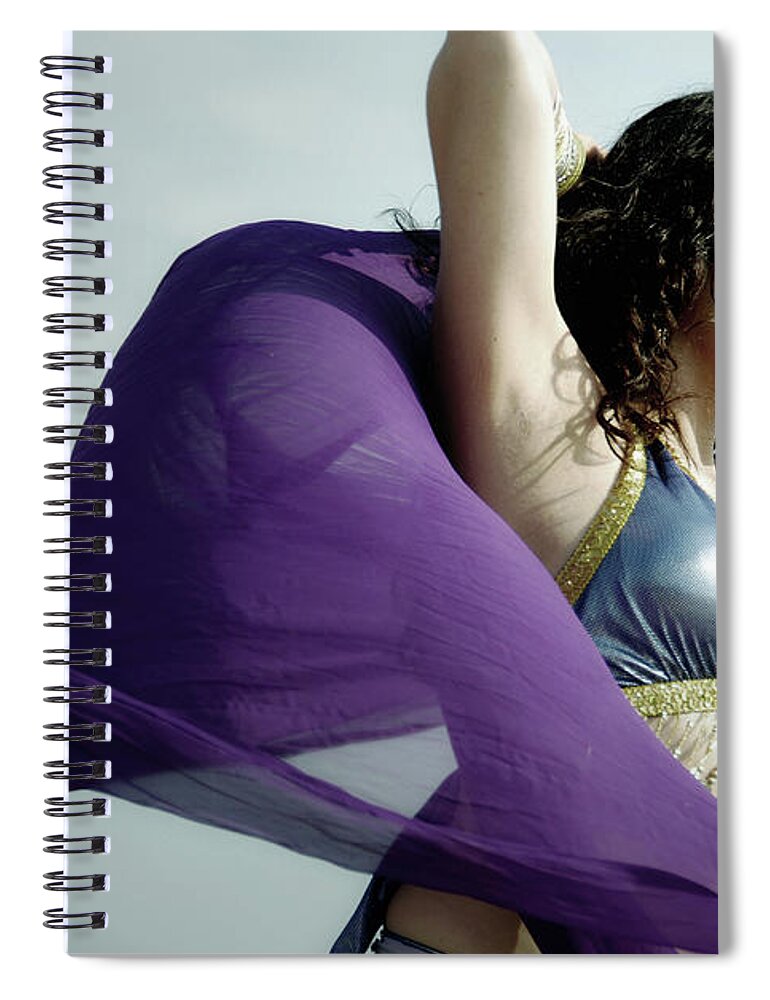 Hands Behind Head Spiral Notebook featuring the photograph Dancing In The City by Srosh Anwar Photography