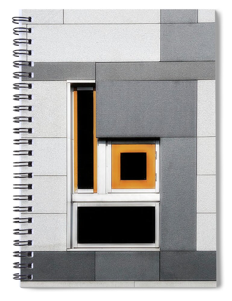 Dark Matter Spiral Notebook featuring the photograph Dark Matter Windows by Micah Offman