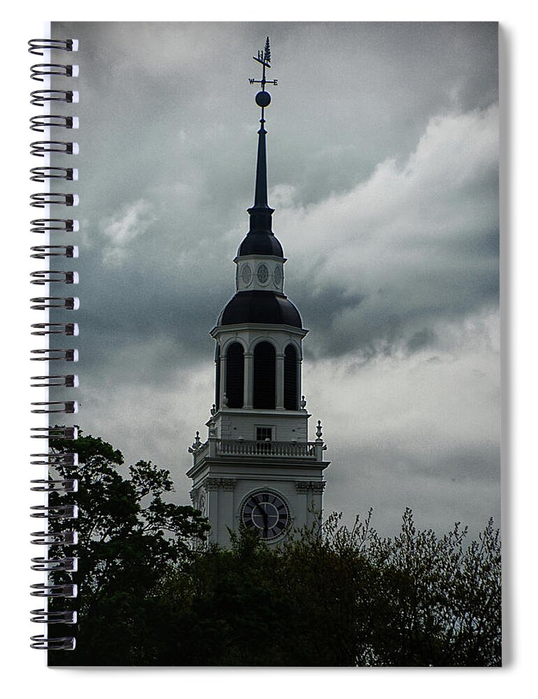 Dartmouth College's Clock Tower Spiral Notebook featuring the photograph Dartmouth College's Clock Tower by Raymond Salani III