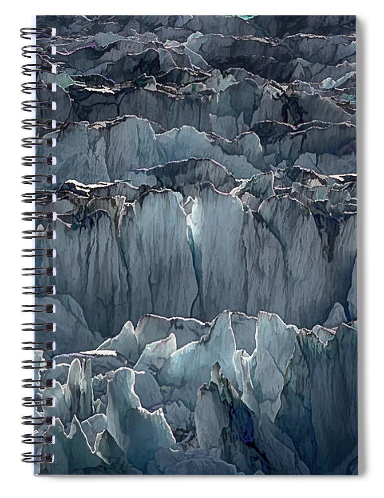 Dawes Spiral Notebook featuring the photograph Dawes Glacier Face 2 by Stefan H Unger