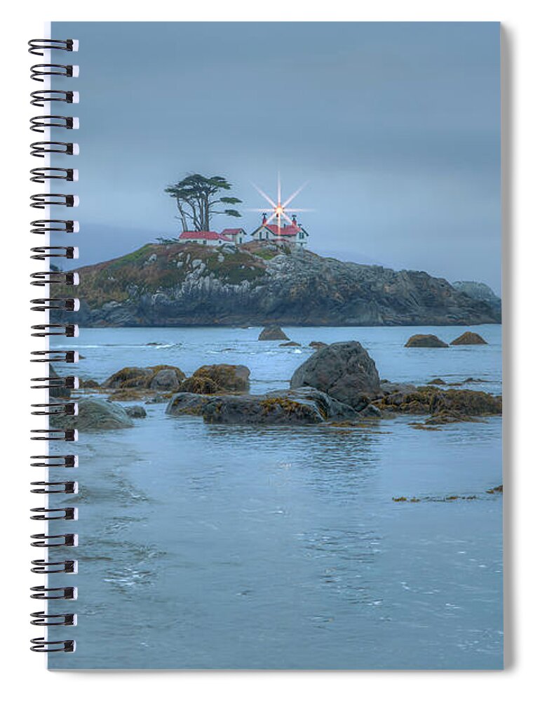 Battery Point Spiral Notebook featuring the photograph Dawn at Battery Point 0877 by Kristina Rinell