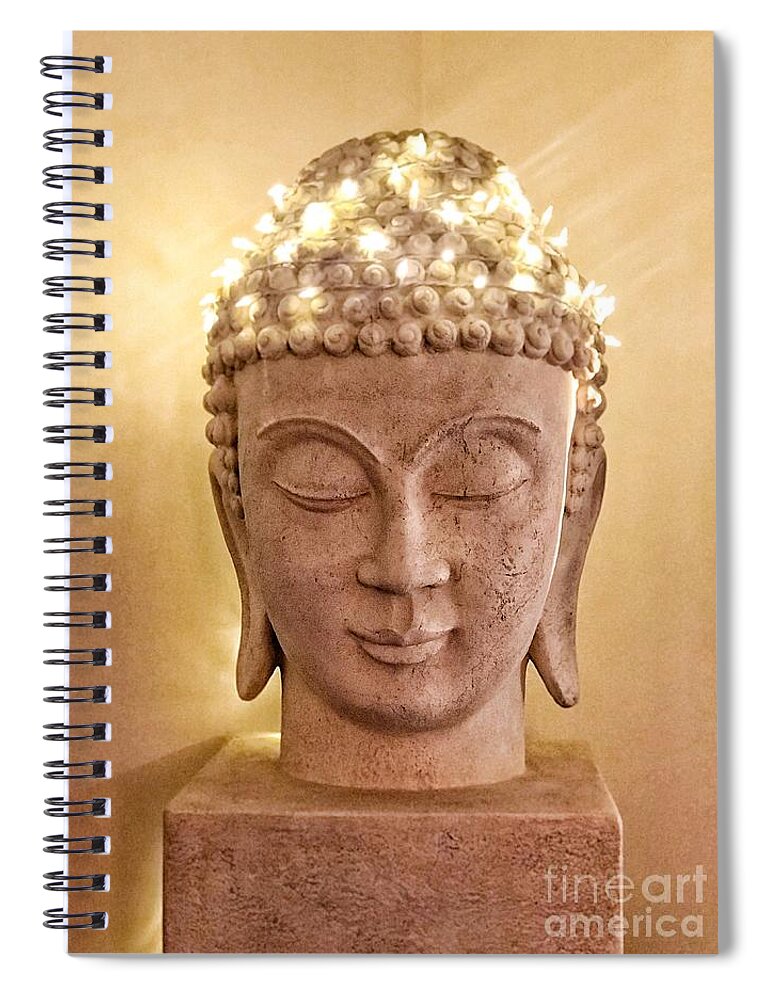 Buddha Spiral Notebook featuring the photograph Dawn Buddha by LeeAnn Kendall