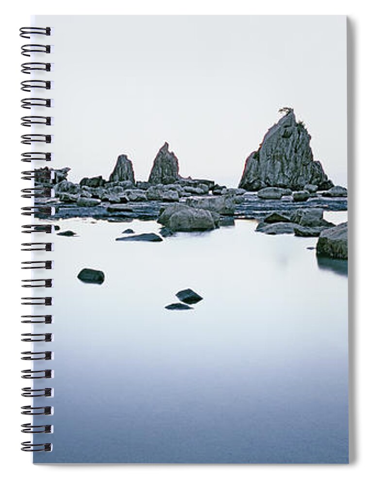 Scenics Spiral Notebook featuring the photograph Dawn Over Rugged Coastline In Wakayama by Micha Pawlitzki