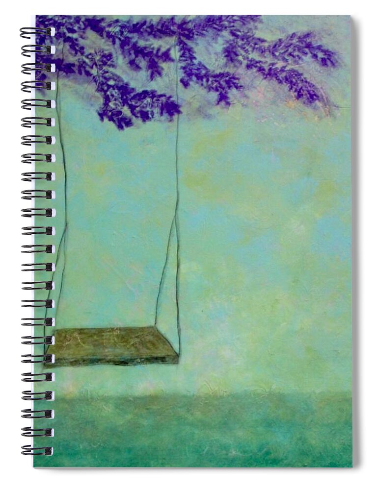 Swing Spiral Notebook featuring the painting Daydreaming... by Monica Martin