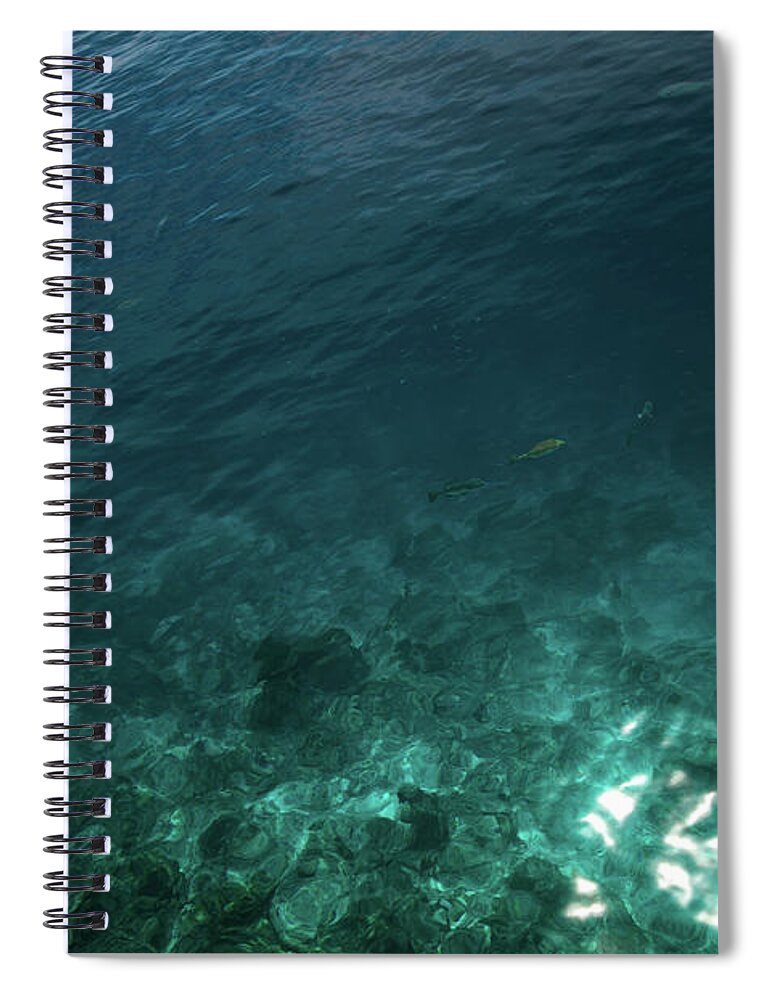 Jenny Rainbow Fine Art Photography Spiral Notebook featuring the photograph Deep Blue Ocean by Jenny Rainbow