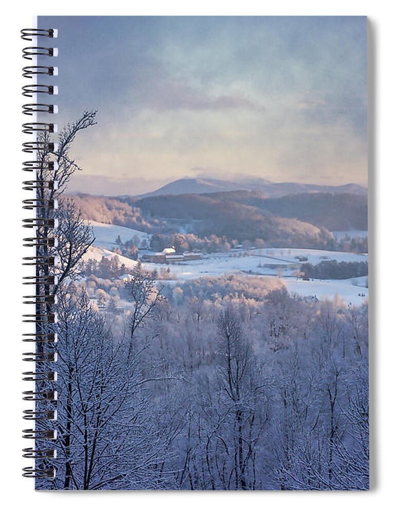 Fraser's Ridge Spiral Notebook featuring the photograph Fraser's Ridge in Winter by Meta Gatschenberger