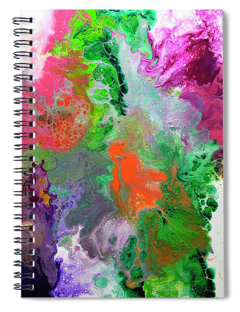  Spiral Notebook featuring the painting Delicate Canvas Two by Sally Trace