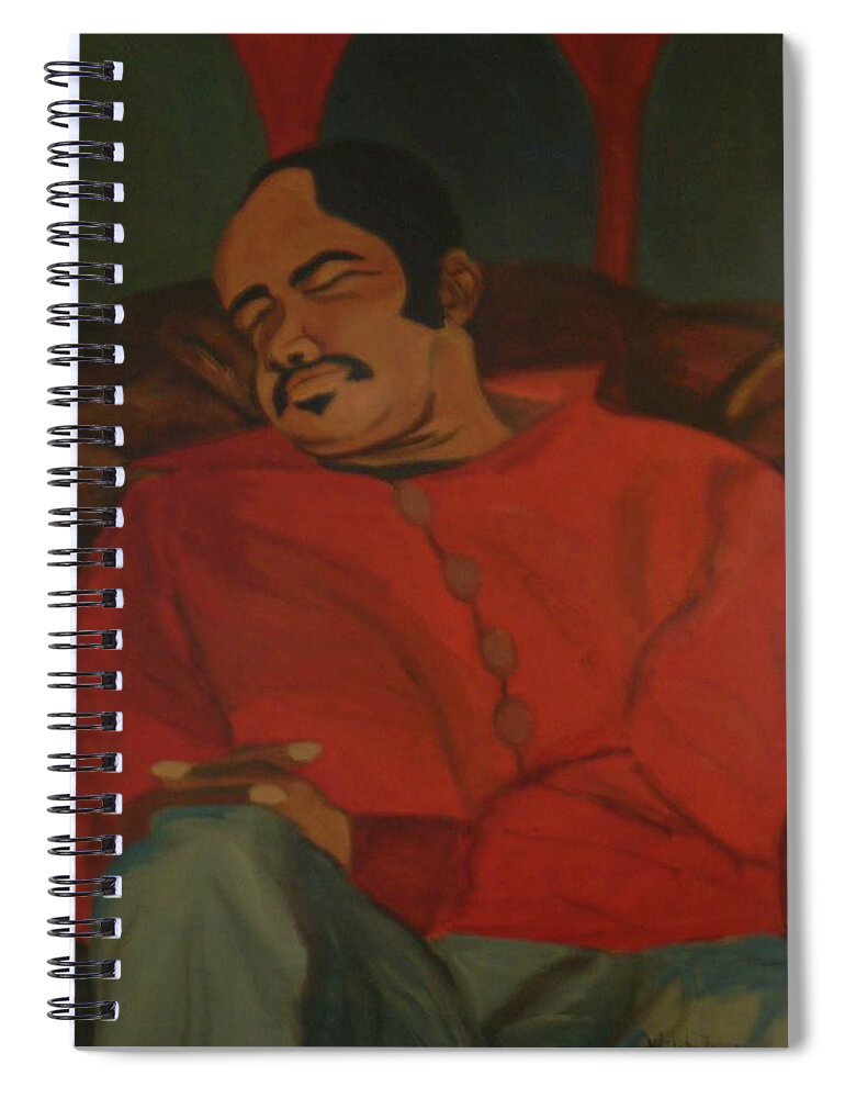 Delorys Welch Tyson Artist Spiral Notebook featuring the painting Delorys' Dad by Delorys Tyson