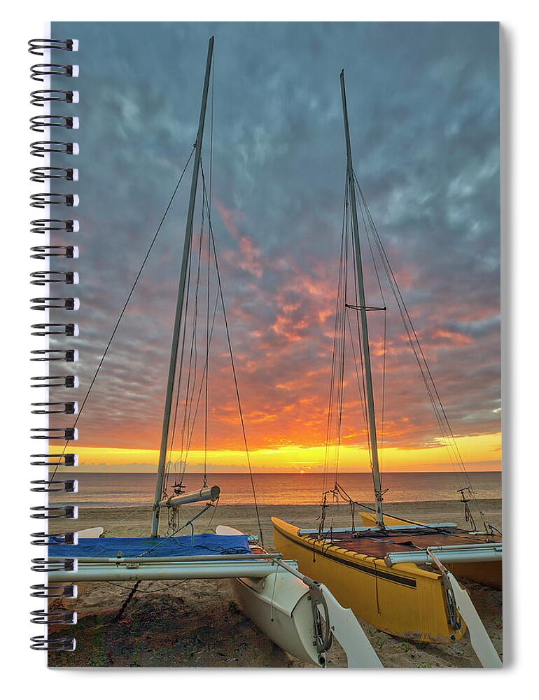 Delray Beach Spiral Notebook featuring the photograph Delray Beach Catamaran by Juergen Roth
