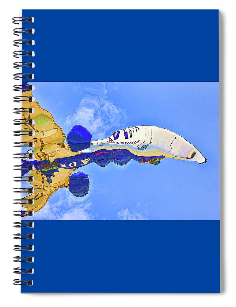 Linda Brody Spiral Notebook featuring the mixed media Delta Abstract 1 by Linda Brody