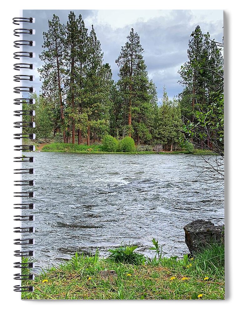 Deschutes Spiral Notebook featuring the photograph Deschutes River by Brian Eberly