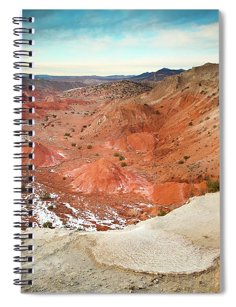 Scenics Spiral Notebook featuring the photograph Desert Badlands Landscape by Amygdala imagery