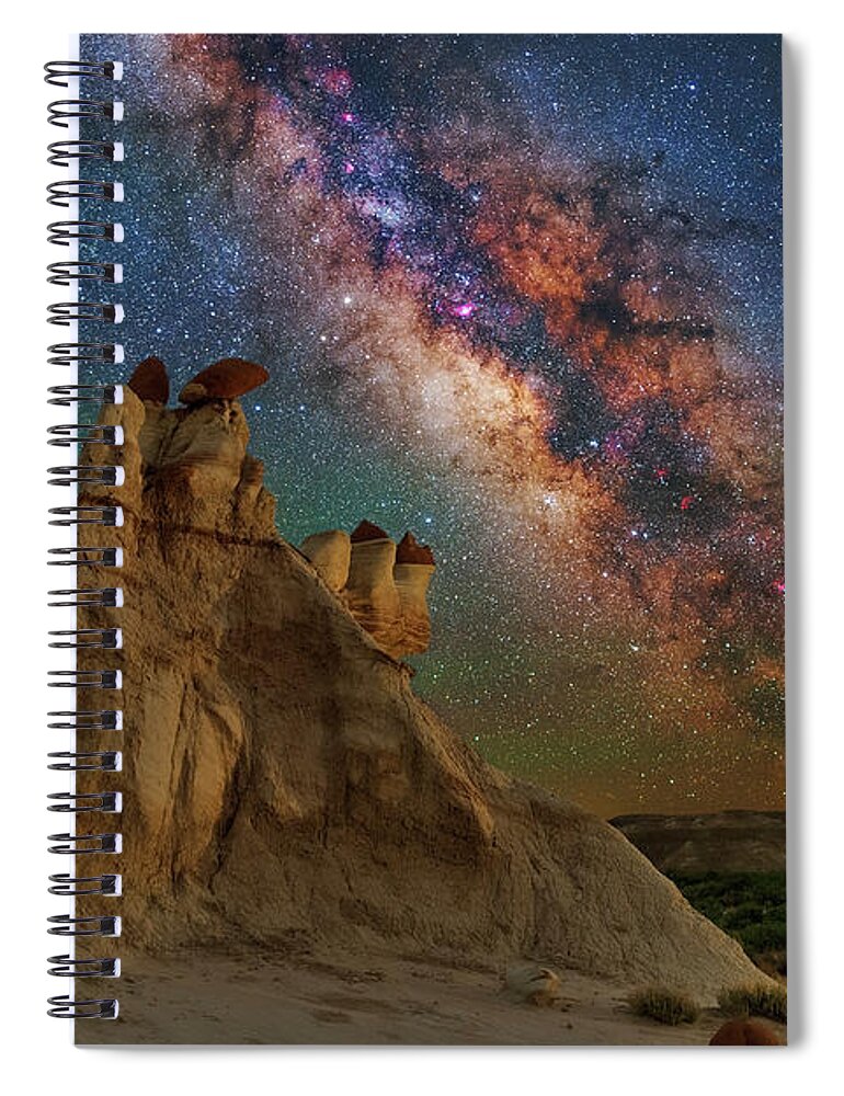 Astronomy Spiral Notebook featuring the photograph Desert Castle by Ralf Rohner