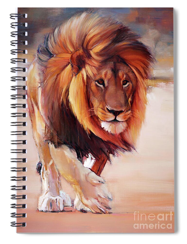 Desert King Spiral Notebook featuring the painting Desert King by Mark Adlington