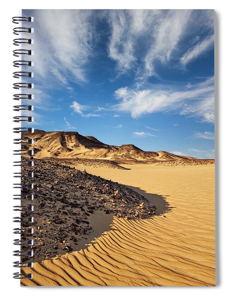Scenics Spiral Notebook featuring the photograph Desert Morning Dream by Cinoby