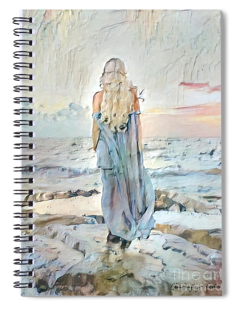 Woman Spiral Notebook featuring the digital art Desolate or Contemplative by Chris Armytage
